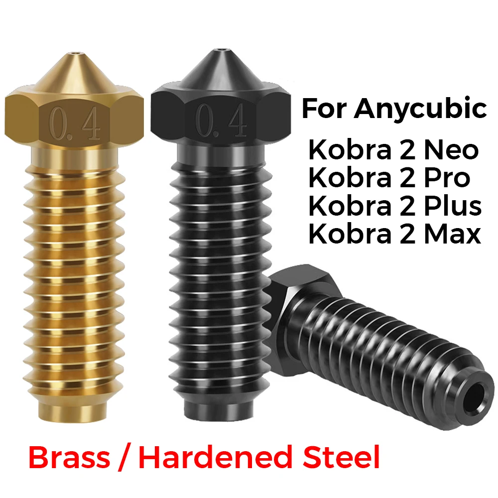 For Kobra Neo Pro Volcano Nozzle 0.4 0.6 0.8mm Brass Nozzles High Flow High Precision 1.75mm Filament 3D Printer Accessories E3D