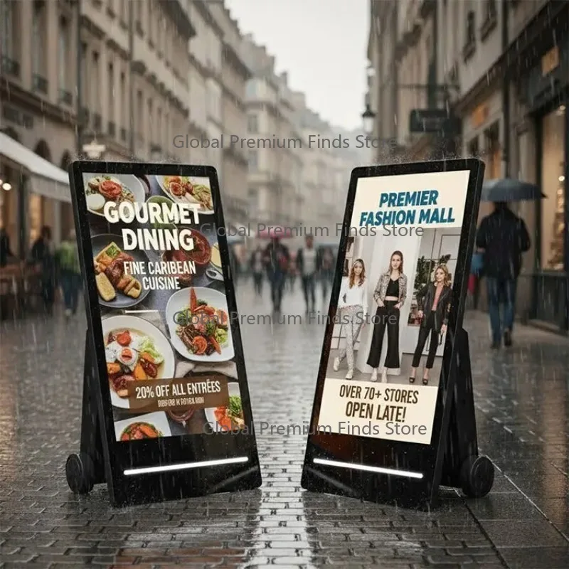 

Outdoor IP55 Waterproof Andr-oid 32/43inch 2500 nit Foldable Advertising Digital Signage LCD Poster with Battery Powered