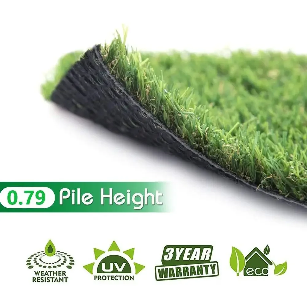 6' x 20' Synthetic Lawn with 20mm Pile Height - Ideal for Indoor and Outdoor Landscaping