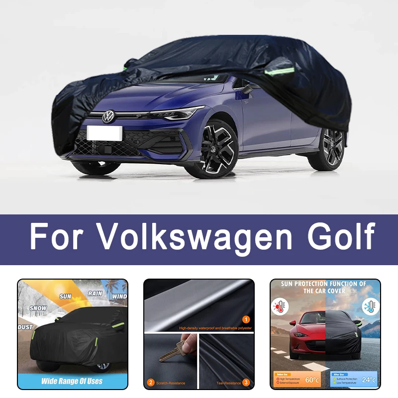 

For Volkswagen Golf All-Weather Car Covers 6-in-1 Waterproof Dustproof UV Proof Snowproof Scratch Resistant Protection