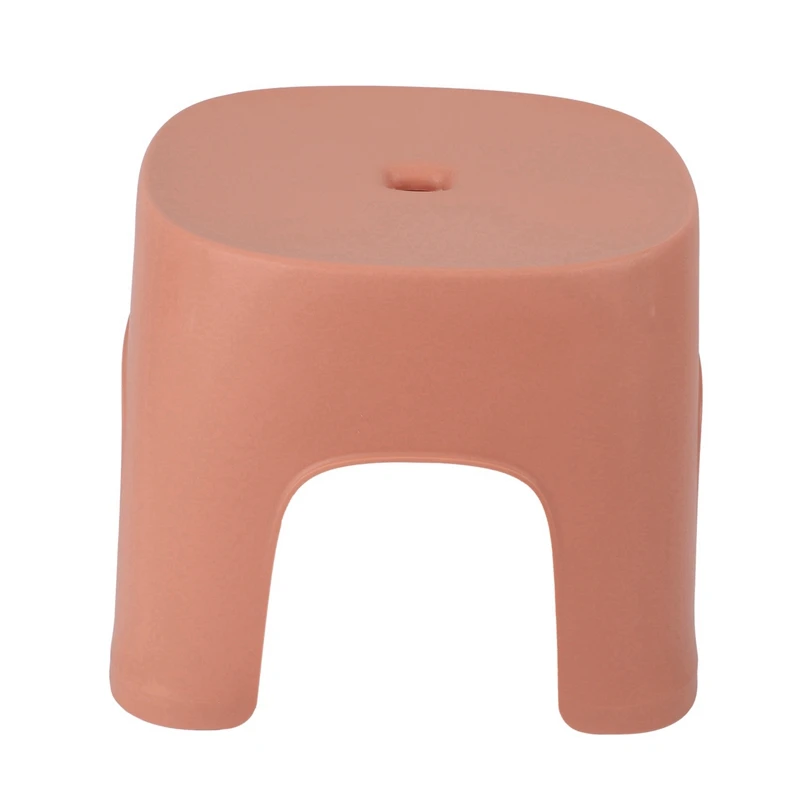 

2X Small Bench Anti-Skid Coffee Table Plastic Simple Stool Adult Thickening Children's Stool For Shoes Short Stool Pink