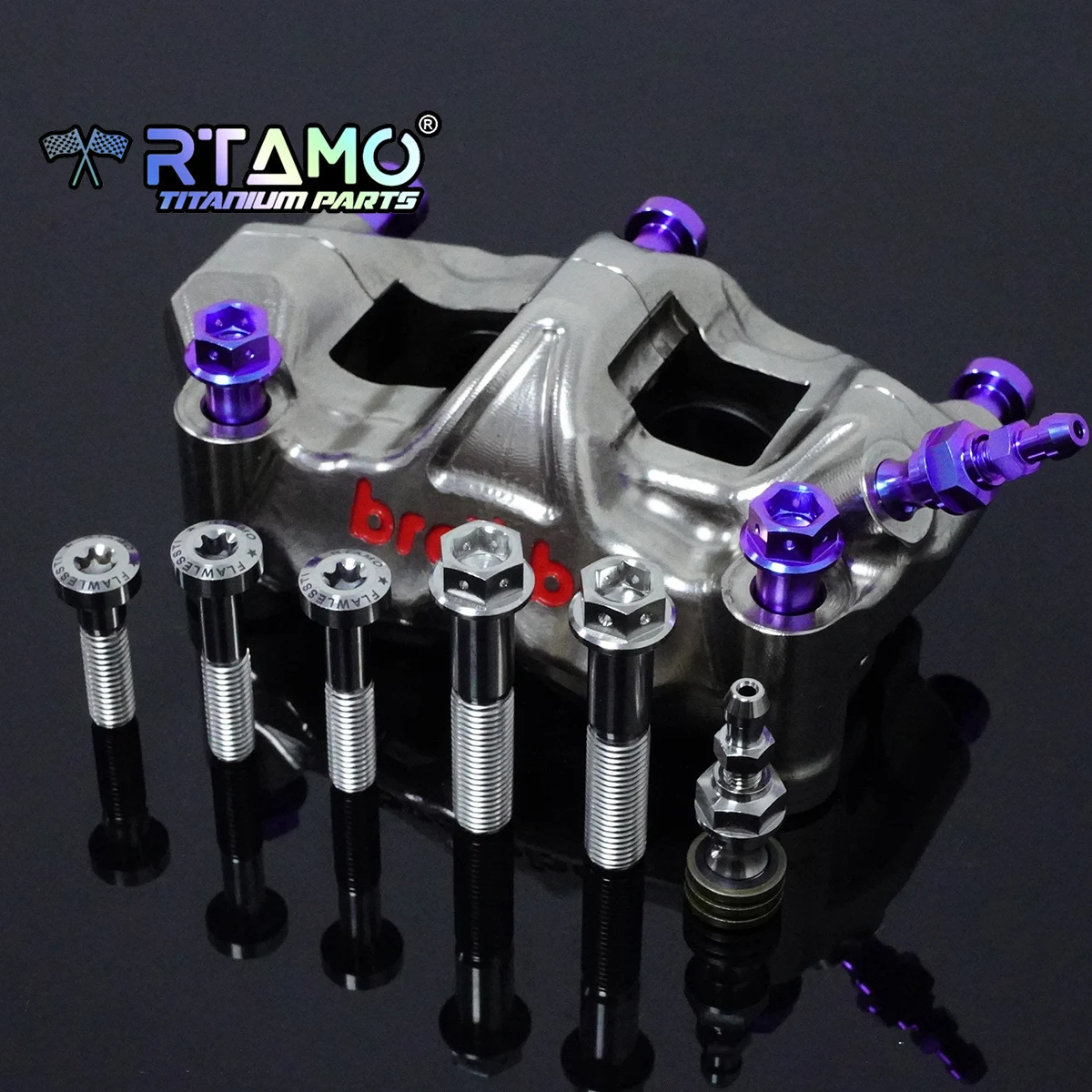 RTAMO Boulons en titane, vis d'étrier de frein pour Brembo Gp4-RX