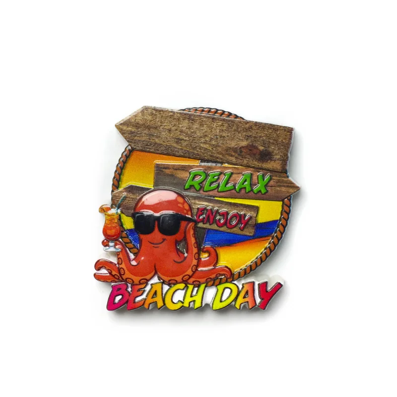 

Creative3dCute Cartoon Octopus Letter Road Sign Cultural and Creative Refrigerator Magnet Travel Souvenir Handicraft Gift
