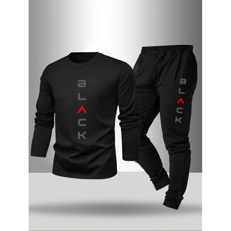 

Men's Outdoor Two-Piece Set Casual Sportswear Seven Sleeve Long Pants Comfortable Breathable Four Seasons Wearable