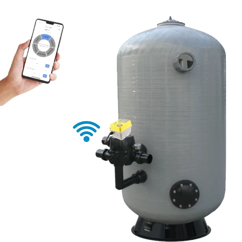 Fully automatic WiFi control swimming pool filtration system, automatic backwash sand filter