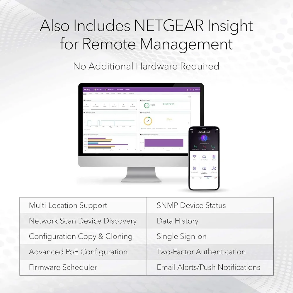 NETGEAR Switch intelligente PoE Gigabit Ethernet a 26 porte (GS724TP) -gestito, 24x1G, 24 x PoE + @ 190W, 2x1G SFP