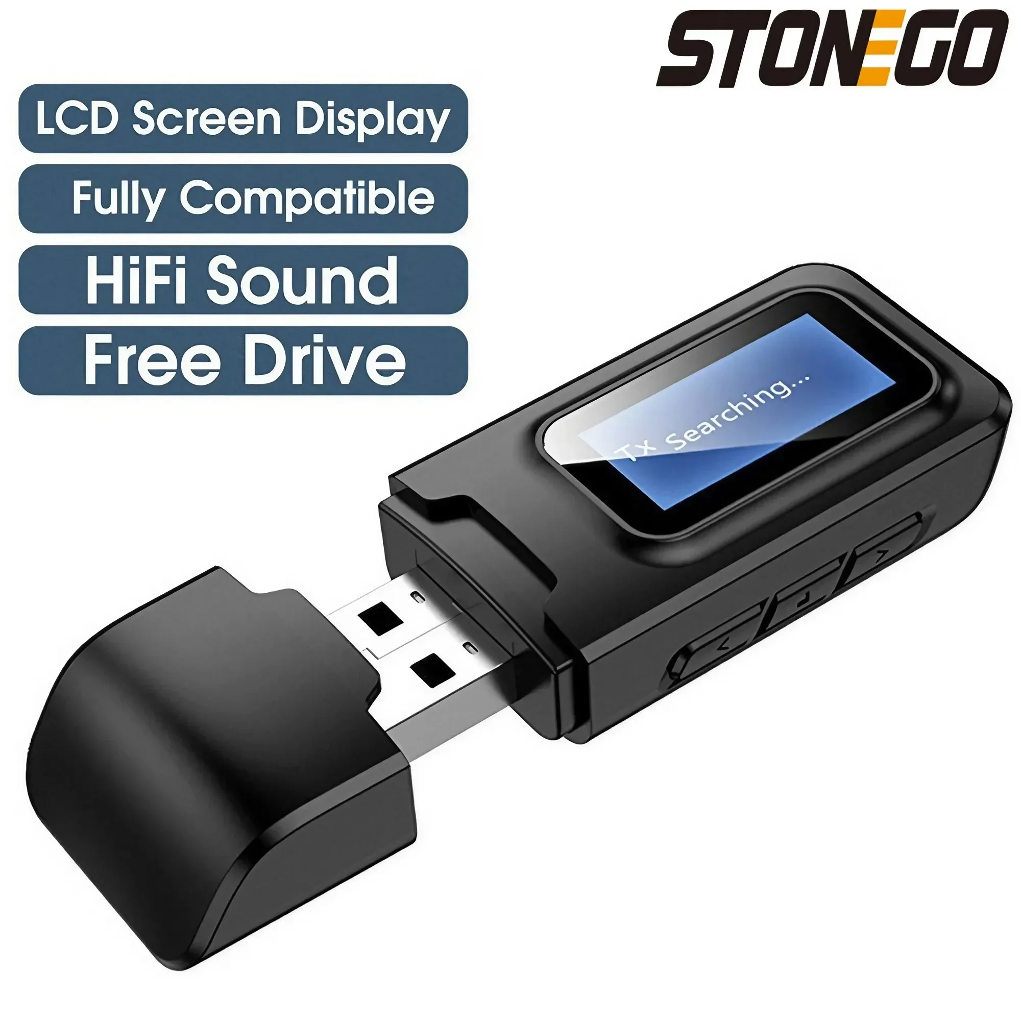 USB Bluetooth Receiver Transmitter Audio Bluetooth 5.0 Adapter 3.5MM AUX For Car PC TV HD HiFi Receptor Wireless Adapter