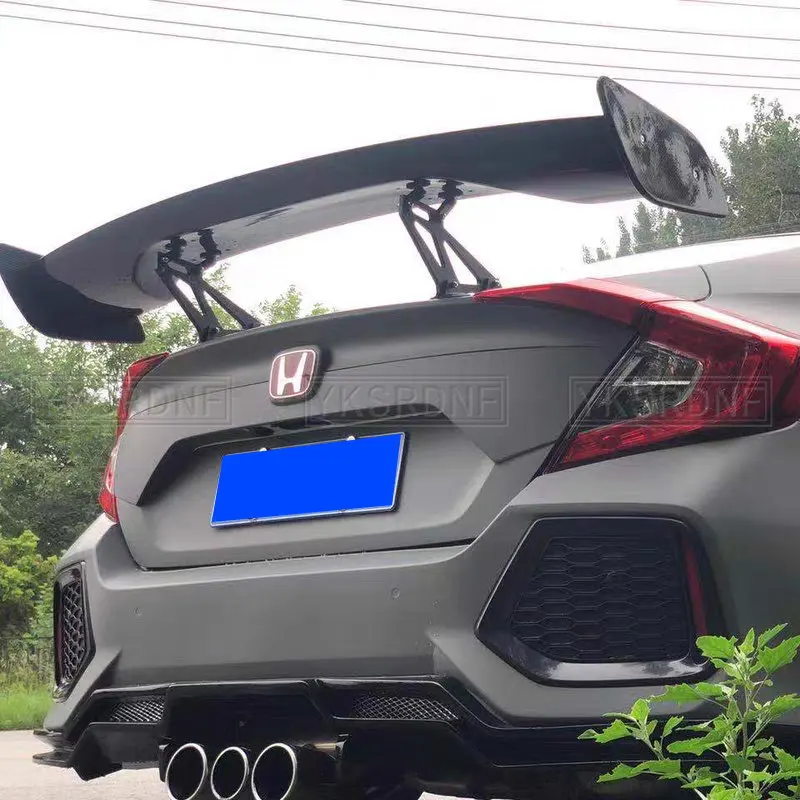 GT style carbon fiber spoiler universal sedan spoiler for Hyundai Honda Toyota Chevrolet Nissan Mitsubishi Lancer 2014-2018