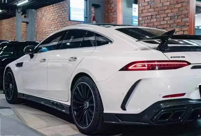 Para mercedes benz amg gt50 gt53 gt63 2018 2019 2020 2021 2022 rea saias laterais de fibra carbono spoiler painel