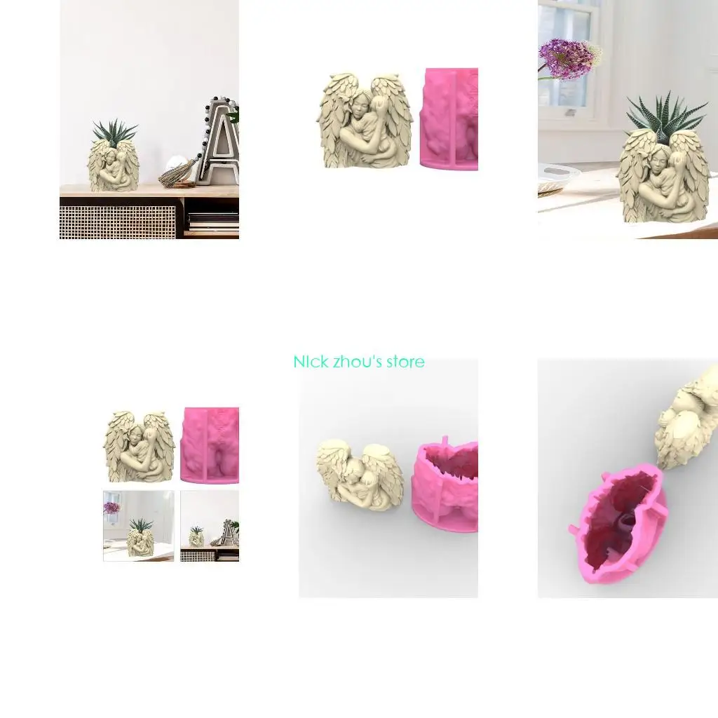 

E15E Ангел Ароматические Свечи Форма Настольный Орнамент Плесень Пластыри Делает Инструмент Легкое Использование