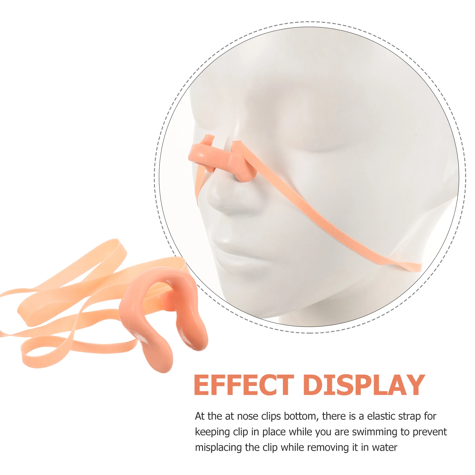 

12Pcs Padded Swimming Nose Clips With Strap Silicone Nose Protection For Children And Grownups Swimming Accessories