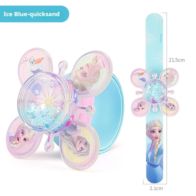 Disney Frozen Elsa Princess Kawaii Luminous Gyro Wrist Strap Children Rotating Bracelet Girls Birthday Gift Cute Cartoon Trinket