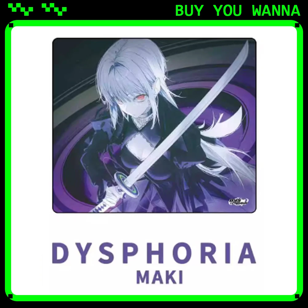 DYSPHORIA MAKI Glass Mousepad FPS Smooth Speed Mouse Pad Lubricating Layer For TTK APEX CSGO Valorant Pc Accessories Gifts