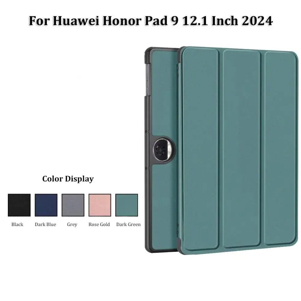 

for Honor Pad 9 HEY2-W09 Tablet Case PU Leather Tri-Folding Tablet Cover Portable for Huawei Honor Pad 9 12.1 Inch 2024