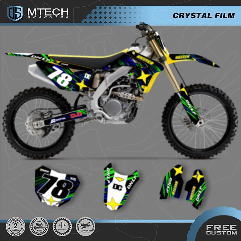 

DSMTECH пользовательские мотоциклетные графические фоновые наклейки, наборы наклеек для SUZUKI 2010 2011 2012 2013 2014-2018 RMZ250 006