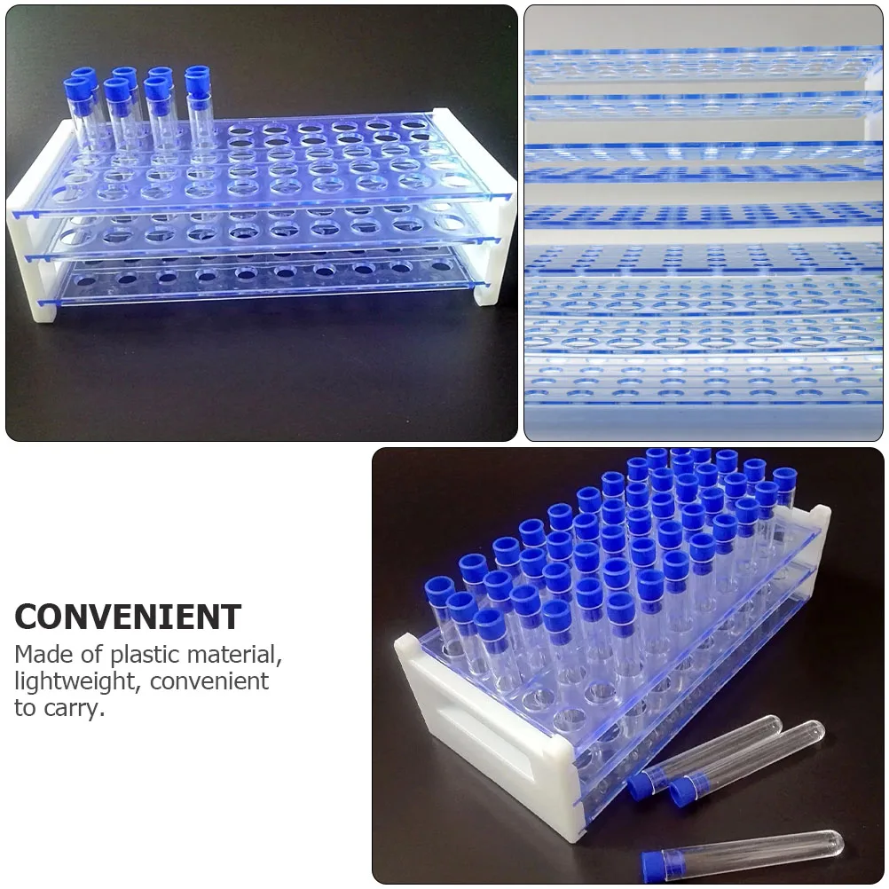 

Test Tube Rack Laboratory Holder Plastic Test-tube Empty Stand Organizer Tool for