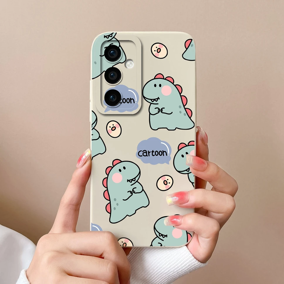 غطاء هاتف سيليكون سائل مقاوم للصدمات ، حالة ديناصور جميلة ، حافظات ناعمة لسامسونج غالاكسي S24 FE #4