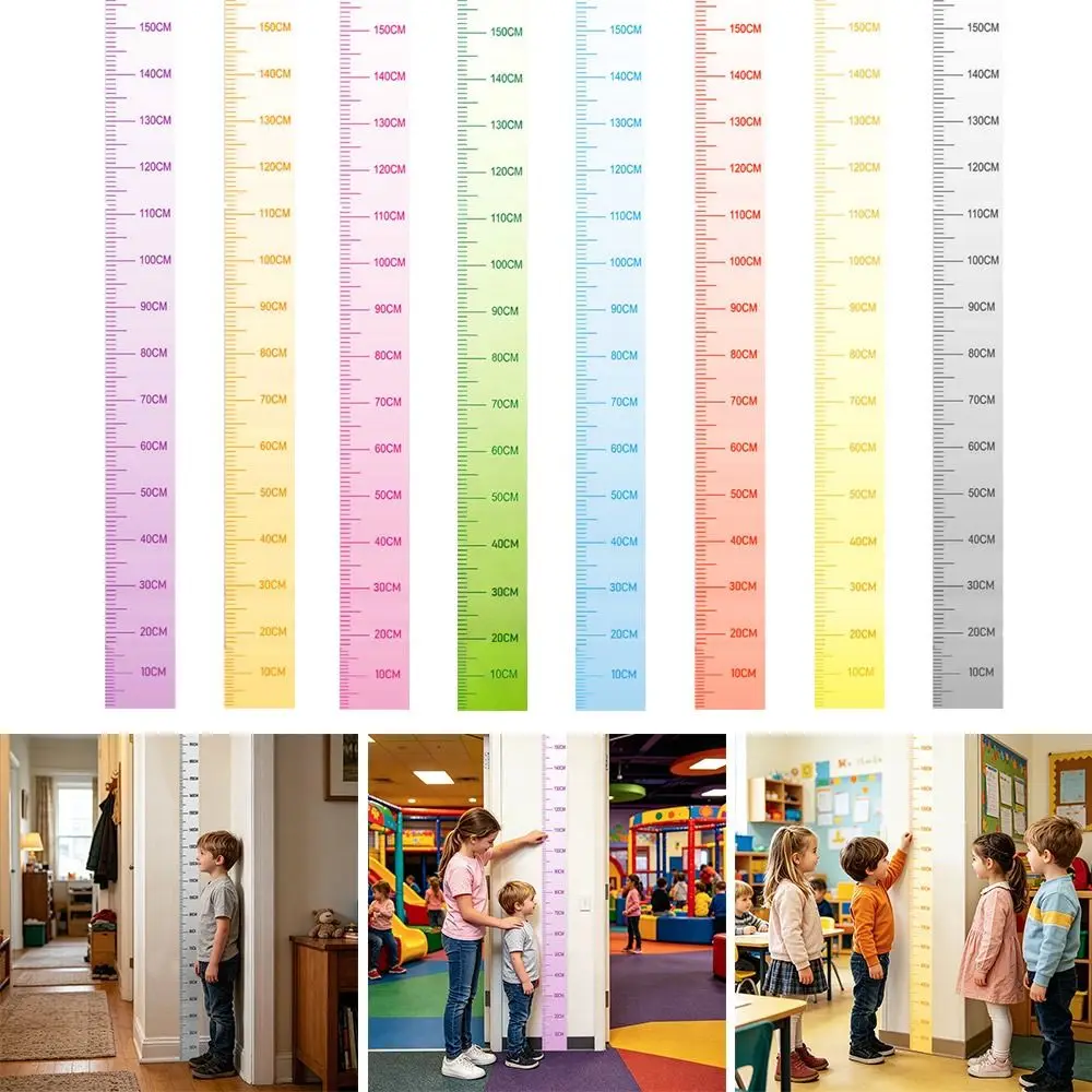 2M Height Height Measurement Sticker Self-adhesive Removable Unisex Growth Chart Wall Sticker Waterproof Height Chart Nursery