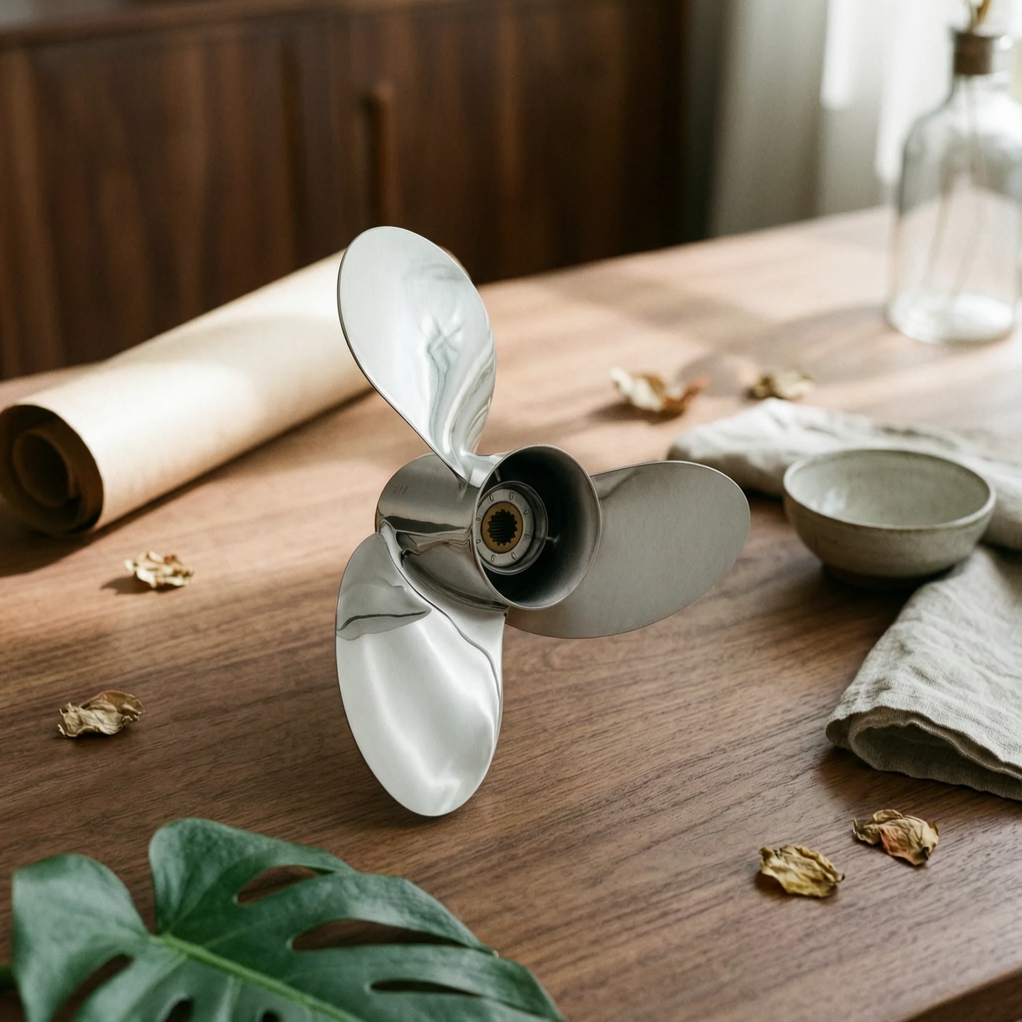 Outboard Motor Propeller Stainless Steel Outboard Propeller Boat Prop Efficient Hardware Alloy for Boaters