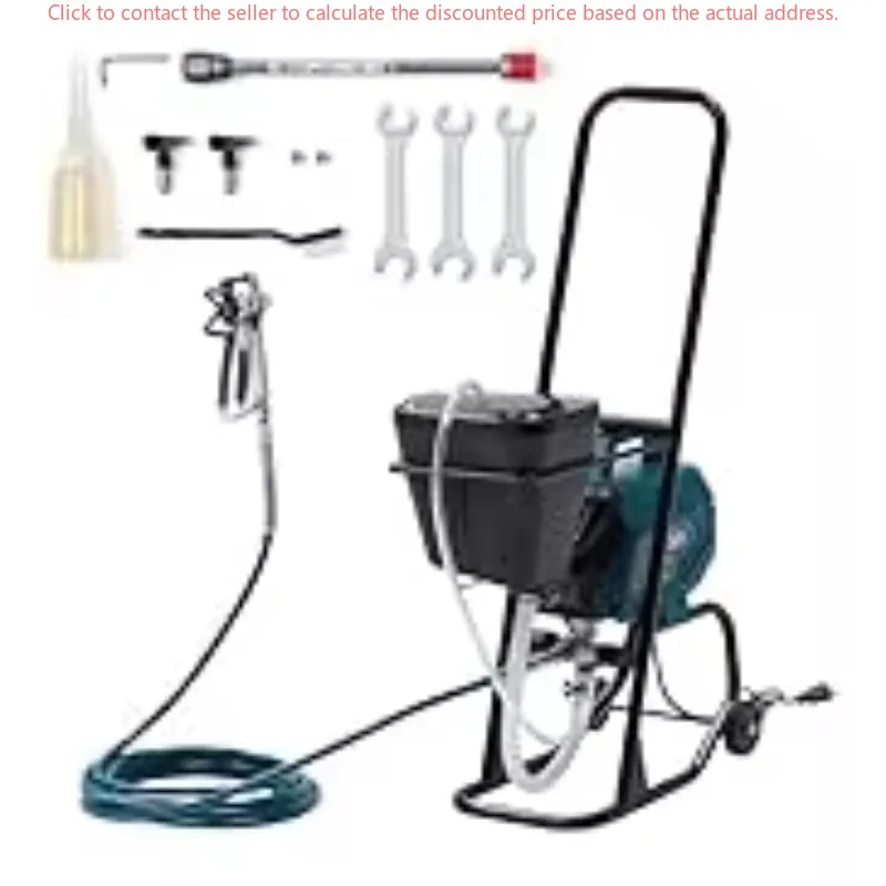 High-Pressure Electric Airless Pump Machine 10L Hopper 15m Vertical/50m Horizontal Conveying For Wall Coating Mortar Spray