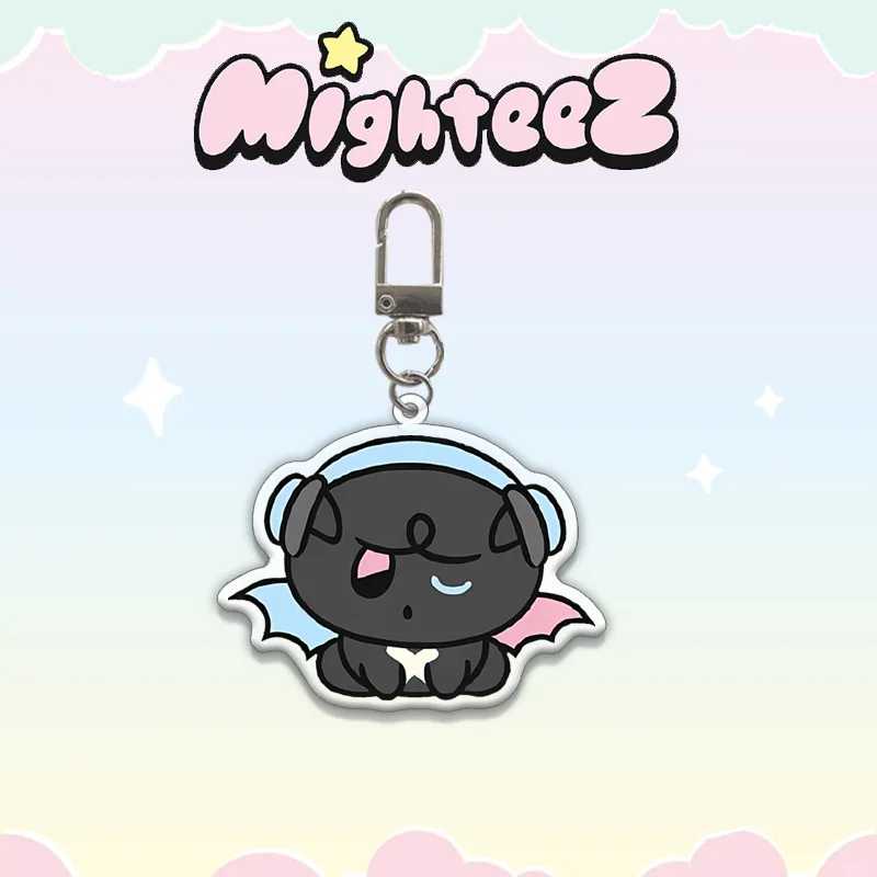 10pcs Kpop ATEEZ Mighteez Acrylic Keychains Mingi San Yunho Hongjoong Wooyoung Cartoon Keyring Bag Car Key Pendant Fans Gift