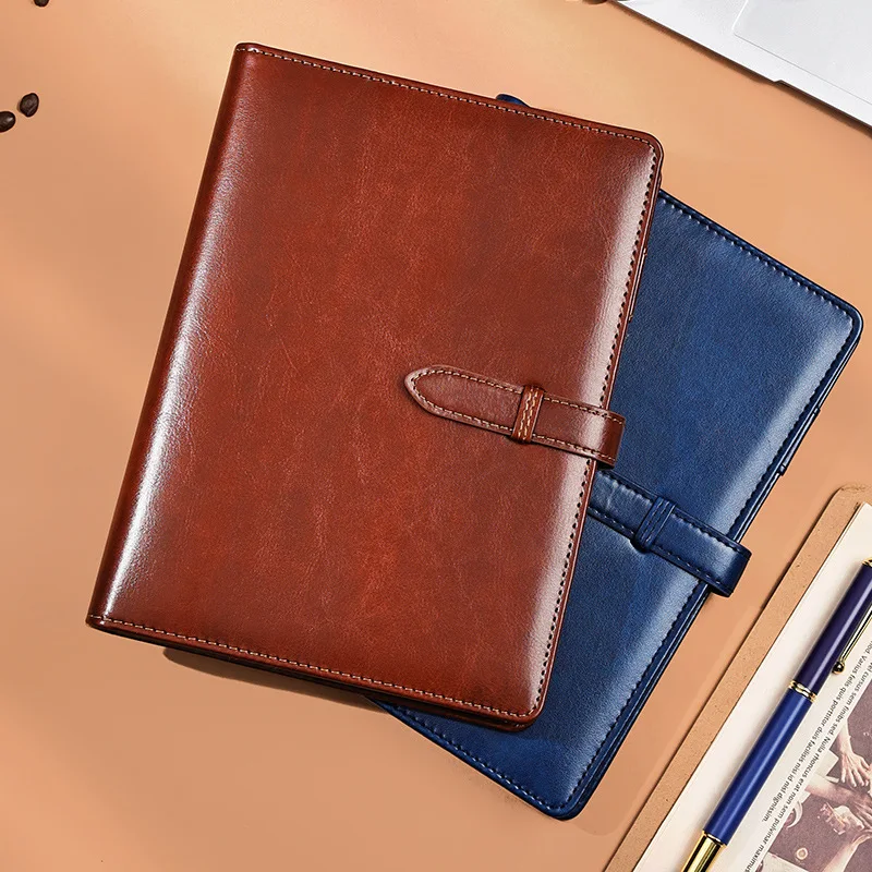 Retro PU Leather DIY Binder Notebook Cover With 80Sheets Inner Page Diary Agenda Planner Paper Cover School Stationery