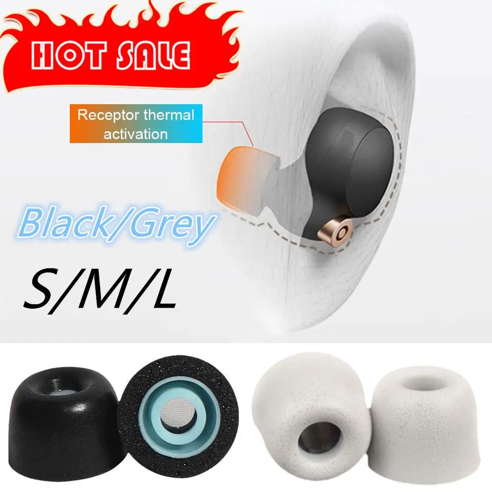 

For Sony WF-1000XM4 WF-1000XM3 Memory Foam Earbud Tips Noise Reducing Eartips Replacement Buds Tip Earplugs Ear Pads Grip Caps