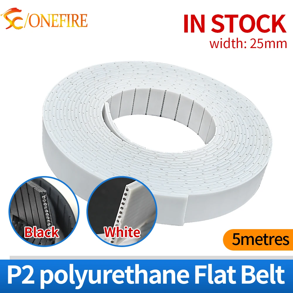 

5Meters P2 Flat Belt Width 25mm Thickness 2mm P2 Belt Polyurethane with Steel core for Fitness Equipment