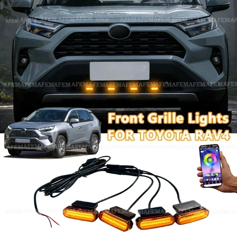 FOR TOYOTA RAV4 LED Front Grille Light /Driving/Position Lights Car Daytime Running Light Wheel Eyeb Car LED Signal Lamps
