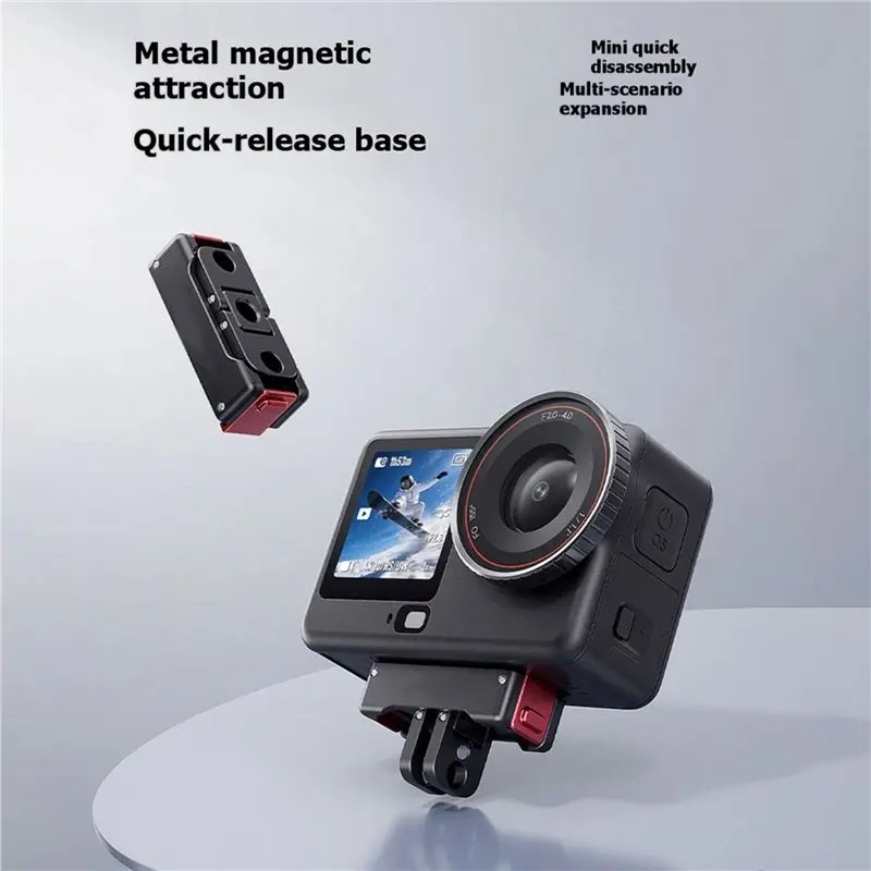【RECOMENDAR】Tripod Mount And Chest Mount Support Metal Magnetic Quick Release Adapter For DJI Action 6 Action Mount