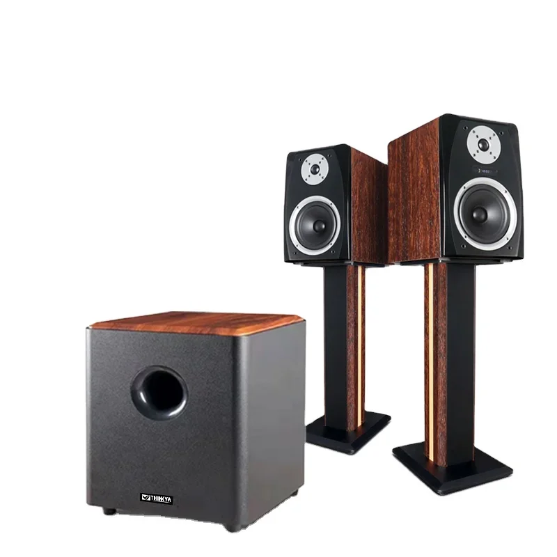 High Efficiency High Quality Powered HiFi Speakers Full Range Wood Active Monitor Bookshelf Speaker For Home Theater System