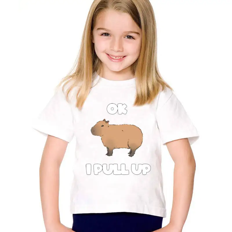 Cute Animal Capybara żelazko na plastry na DIY naprasowanki na ubrania T-Shirt Cartoon naklejki termiczne nadruk dekoracyjny