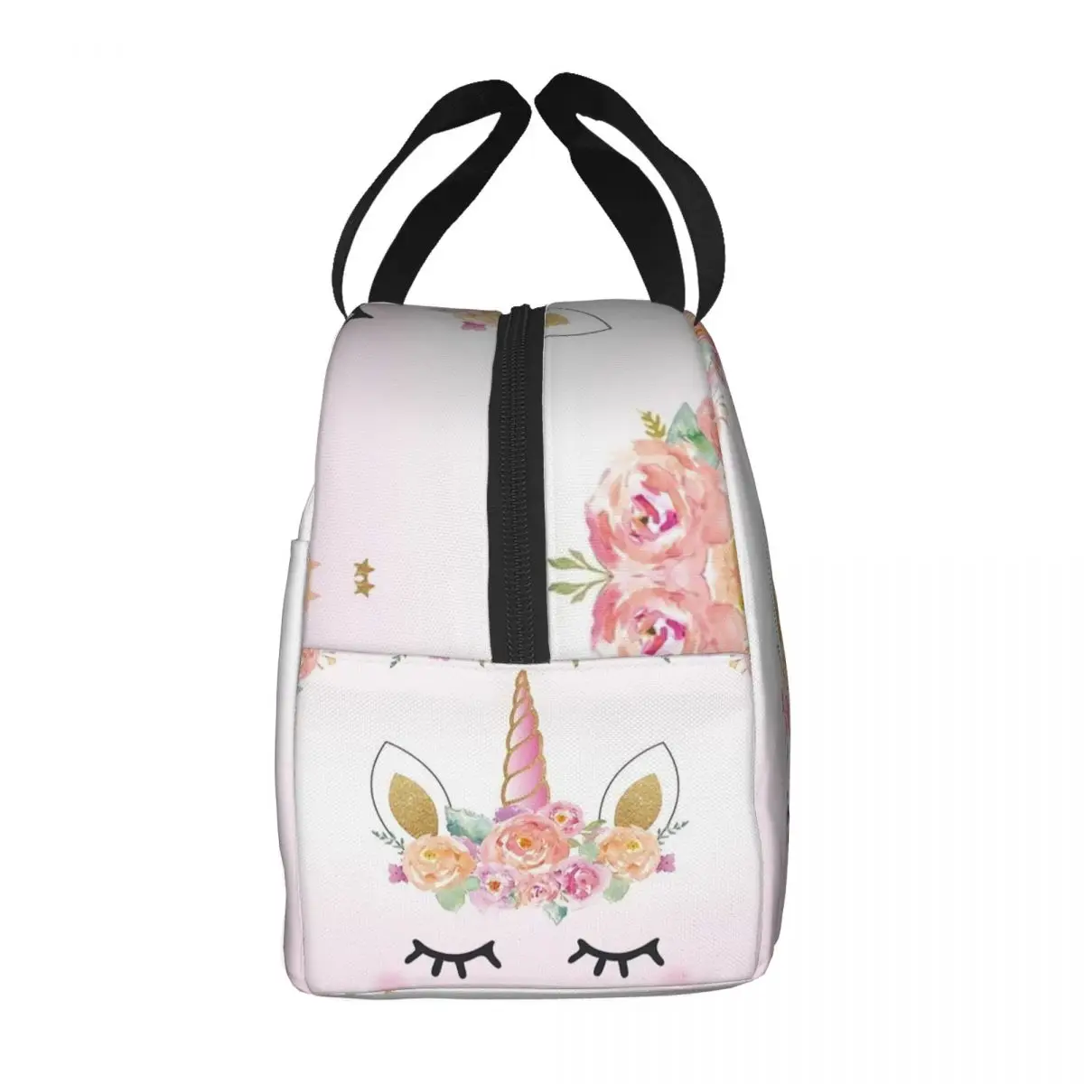 Cute Unicorn Cartoon Pattern Portable Lunch Box Women Waterproof Thermal Cooler Food Insulated Lunch Bag School Children Student