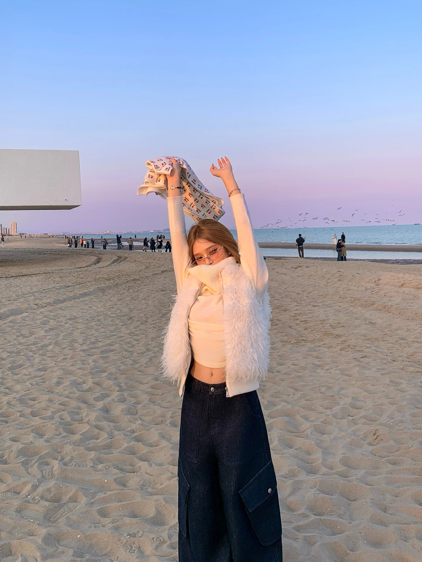 

Ce Rose Faion Casual Stand Collar Vest Women's Winter New Thiened Warm All-Match Elegance Vest Street Sle Thiened