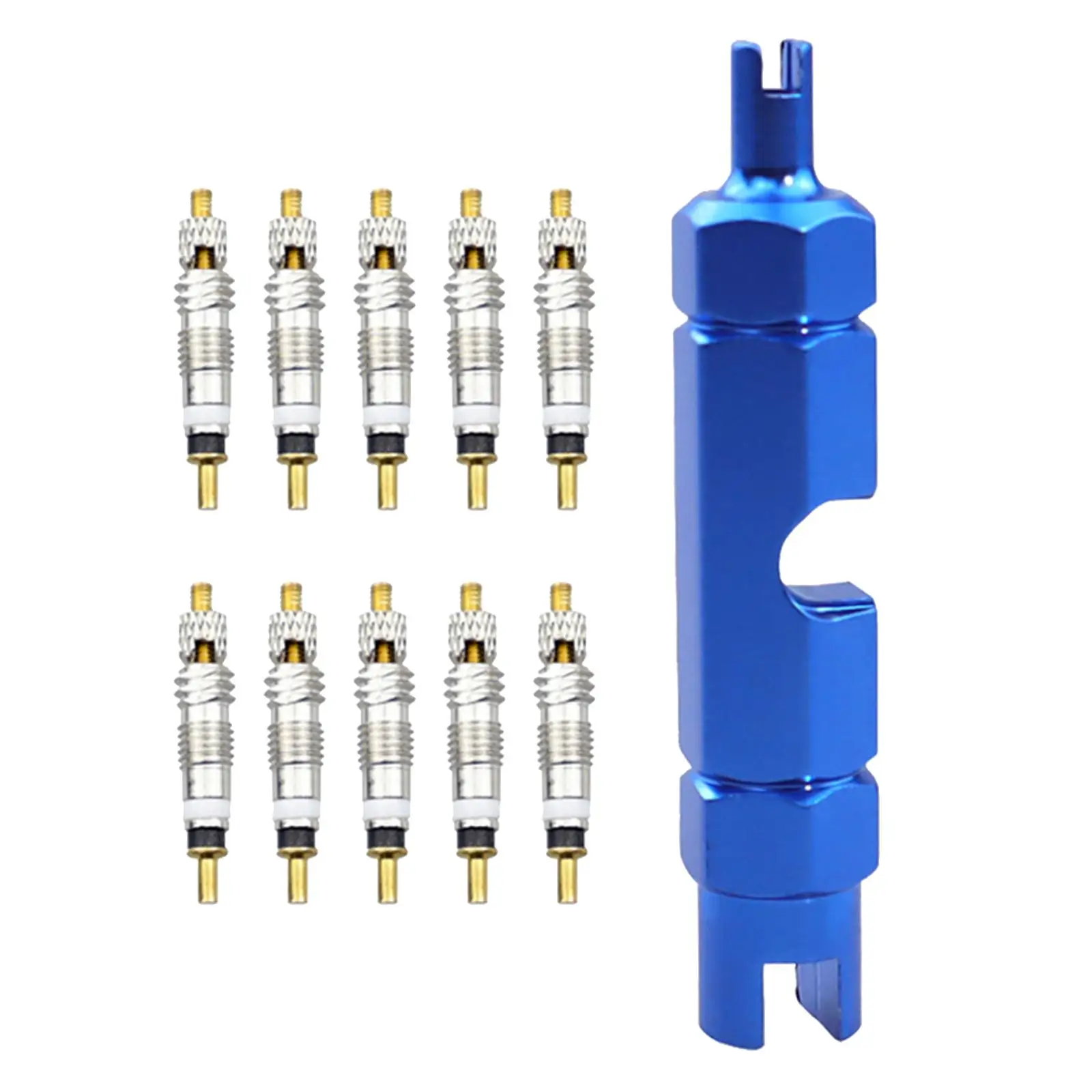 Valve Core Removal Tool Kit ,Valve Core Extractor, Multifunction, Blue, Premium ,Valve Stem Removal Tool for Bike Bike