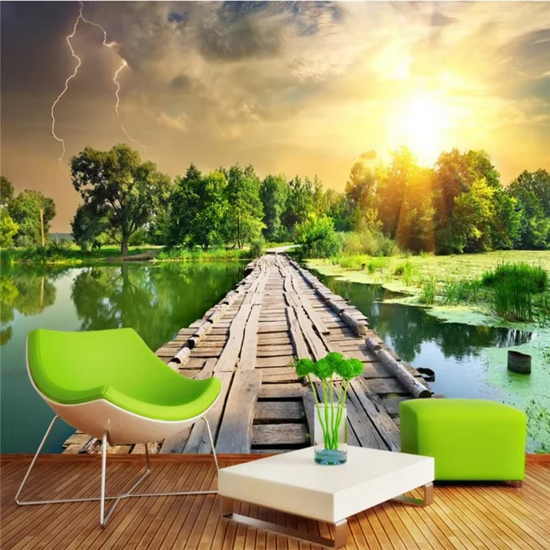 

Юго-Восточная Азия Кокосовая пальма Американский пейзаж 3D обои-ТВ фон Настенный декор Фреска Paneles De Pared