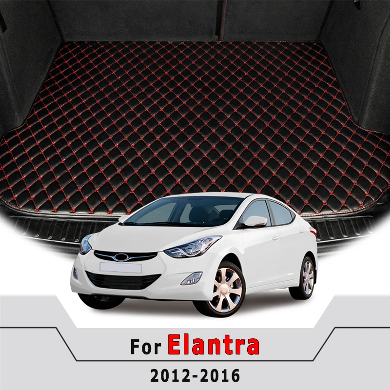 Car Trunk Mats For Hyundai Elantra 2012 2013 2014 2015 2016 Cargo Liners Carpets Interior Accessories Replacement Waterproof