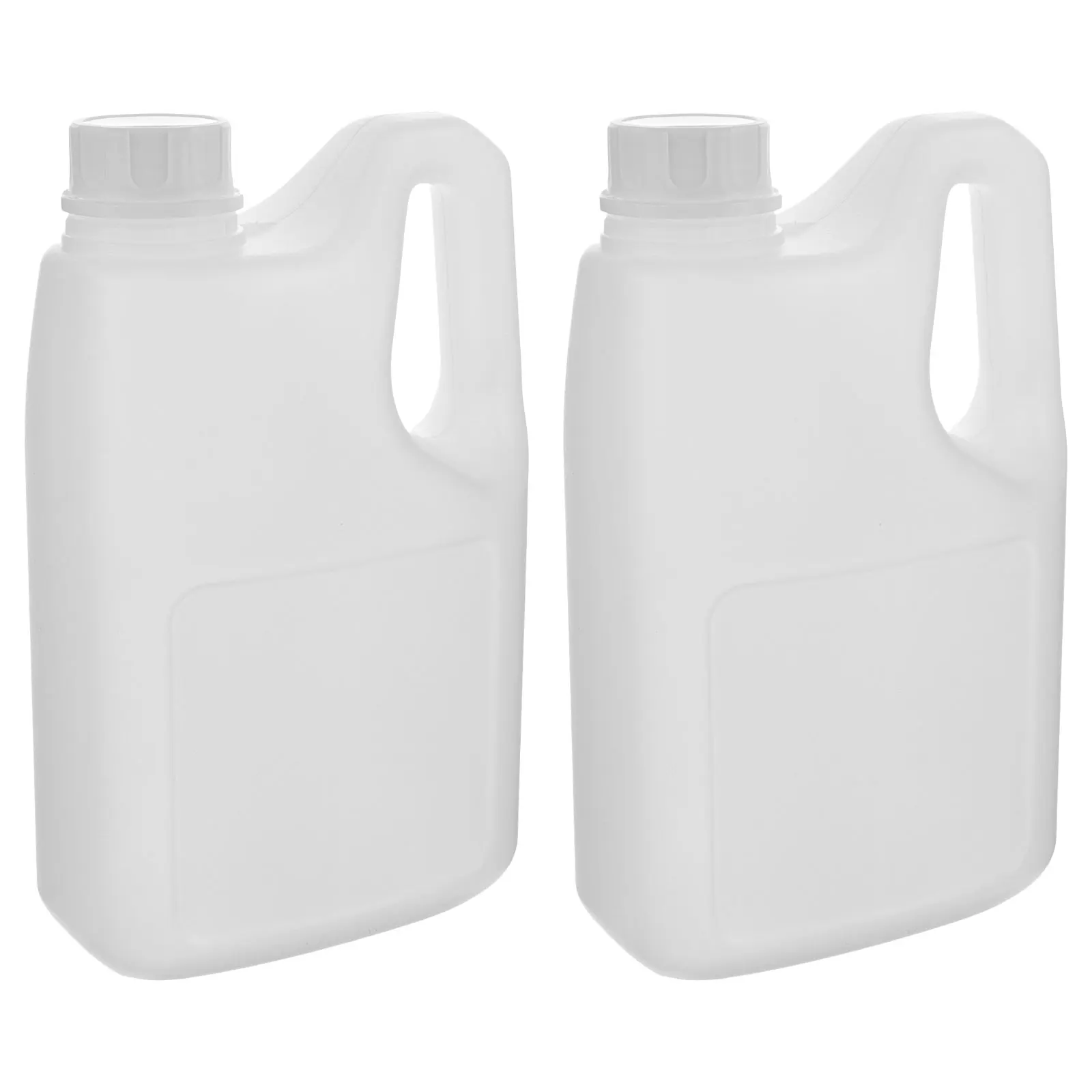 

2Pcs Food Packaging Bucket 2L Easy Carry Reusable Plastic Milk Bottle with Lid Spill Proof Juice Storage Container Daily Use