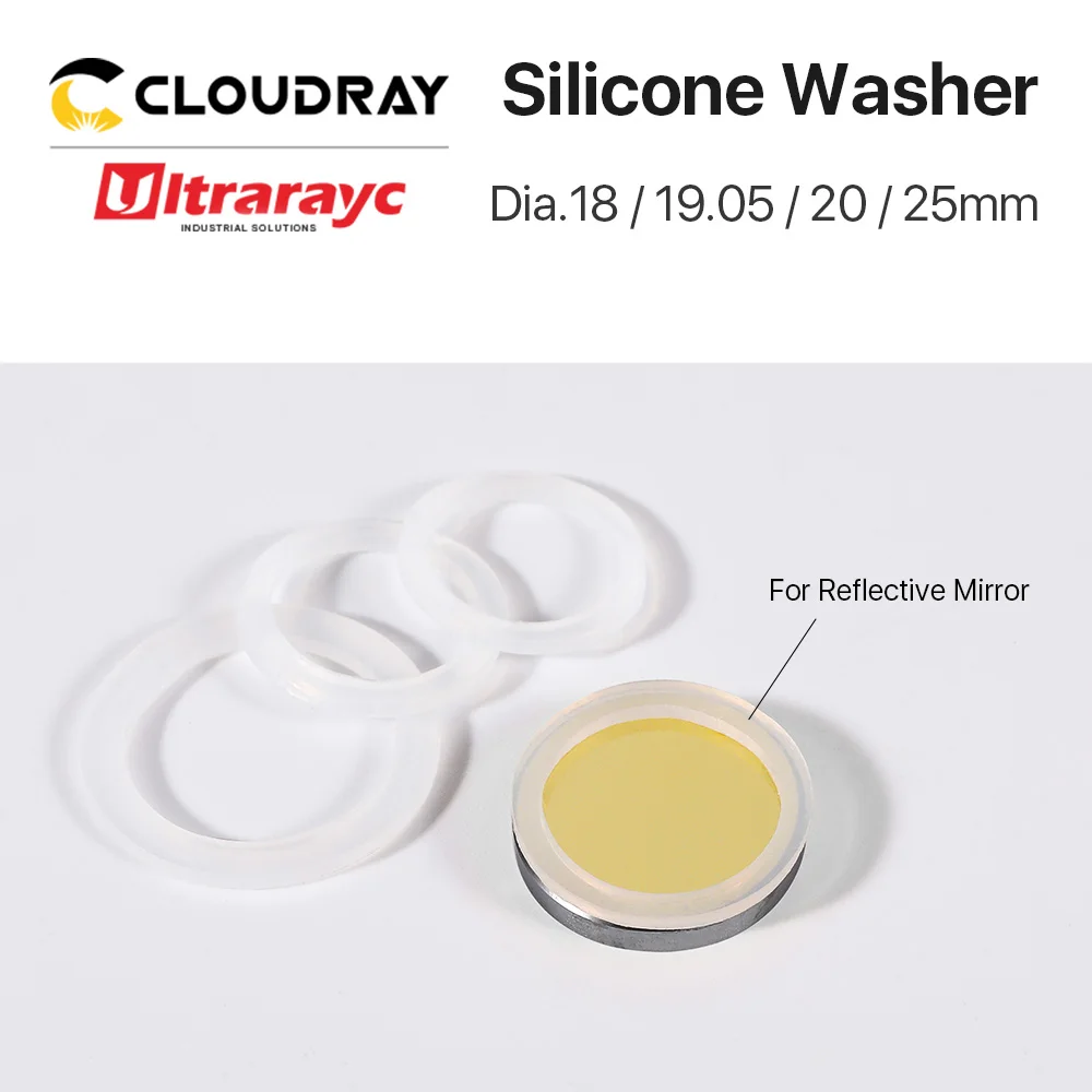 Ultrarayc 5Pcs/Lot Silicone Washer 19.05 20 25mm for Protect Laser Focusing Lens and Mirrors CO2 Laser Cutting Machine