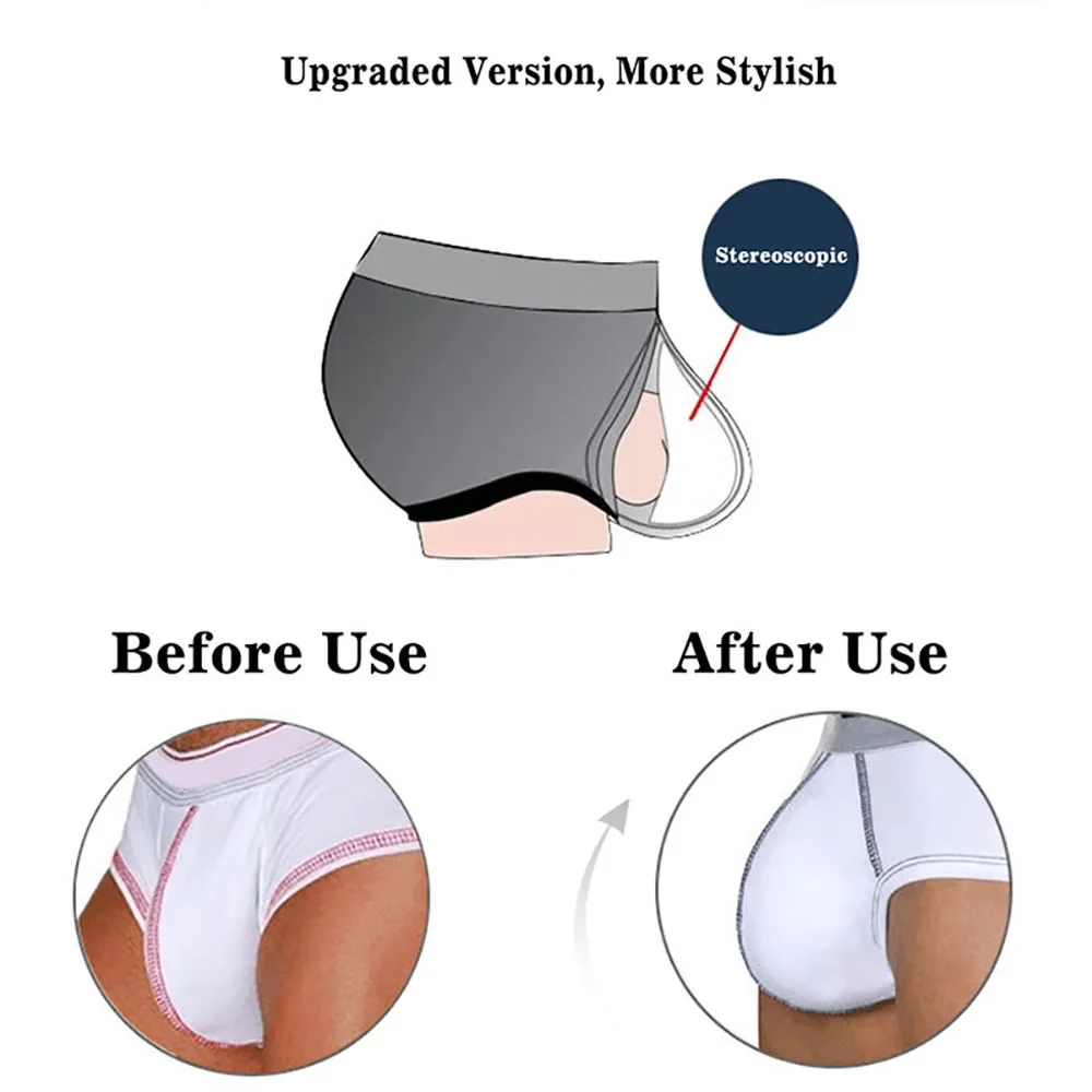 Herren-Schwamm-Vergrößerungs-Cup-Pad, verbessernde Badehose, Unterwäsche, hautfarben, Größe, geeignet für erwachsene Männer
