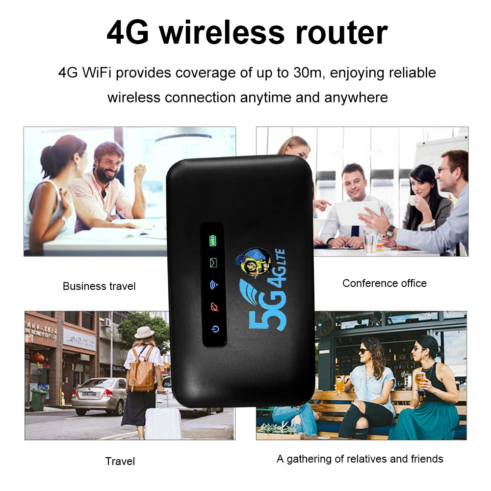 Mini routeur WiFi portable Gen2 4G Lte 150Mbps CAT4, modem de poche avec emplacement pour carte EpiCard, Hotspot, 3000mAh pour les voyages en plein air