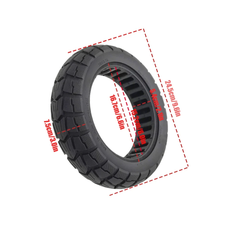 Non-Pneumatic 85/65-6.5 Solid Tire for Kugoo G-Booster G2 Pro 10-Inch Scooter Replacement