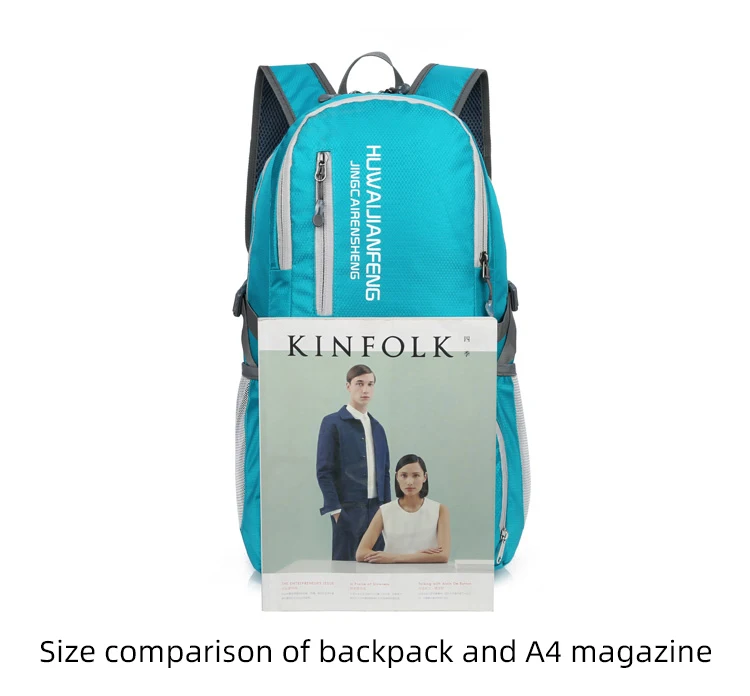 28l packbarer Rucksack faltbare ultraleichte Outdoor-Reisetasche großer zusammen klappbarer Rucksack Wander reise rucksack Bergsteiger-Tages rucksack Geringes Gewicht hohe Kapazität Wasserabweisendes Gewebe Top Punc – Detail 11
