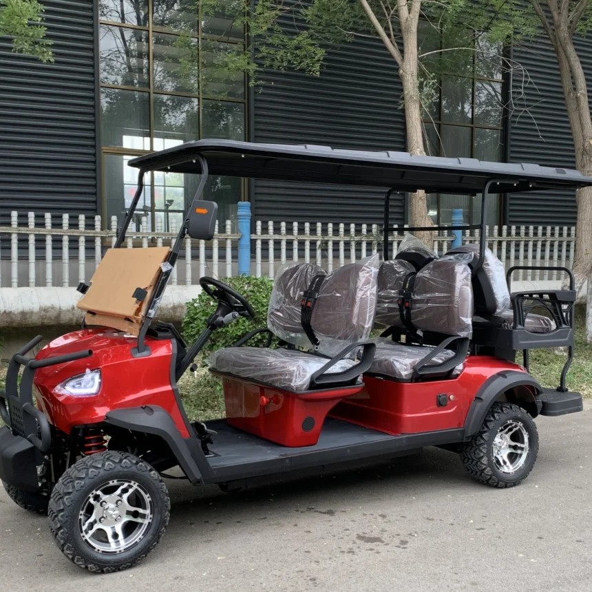 72V Lithium Battery Powered 4 6 8 Seat Facing Forward Electric Golf Cart Buggy ATV Car Electric Sightseeing Golf Cart