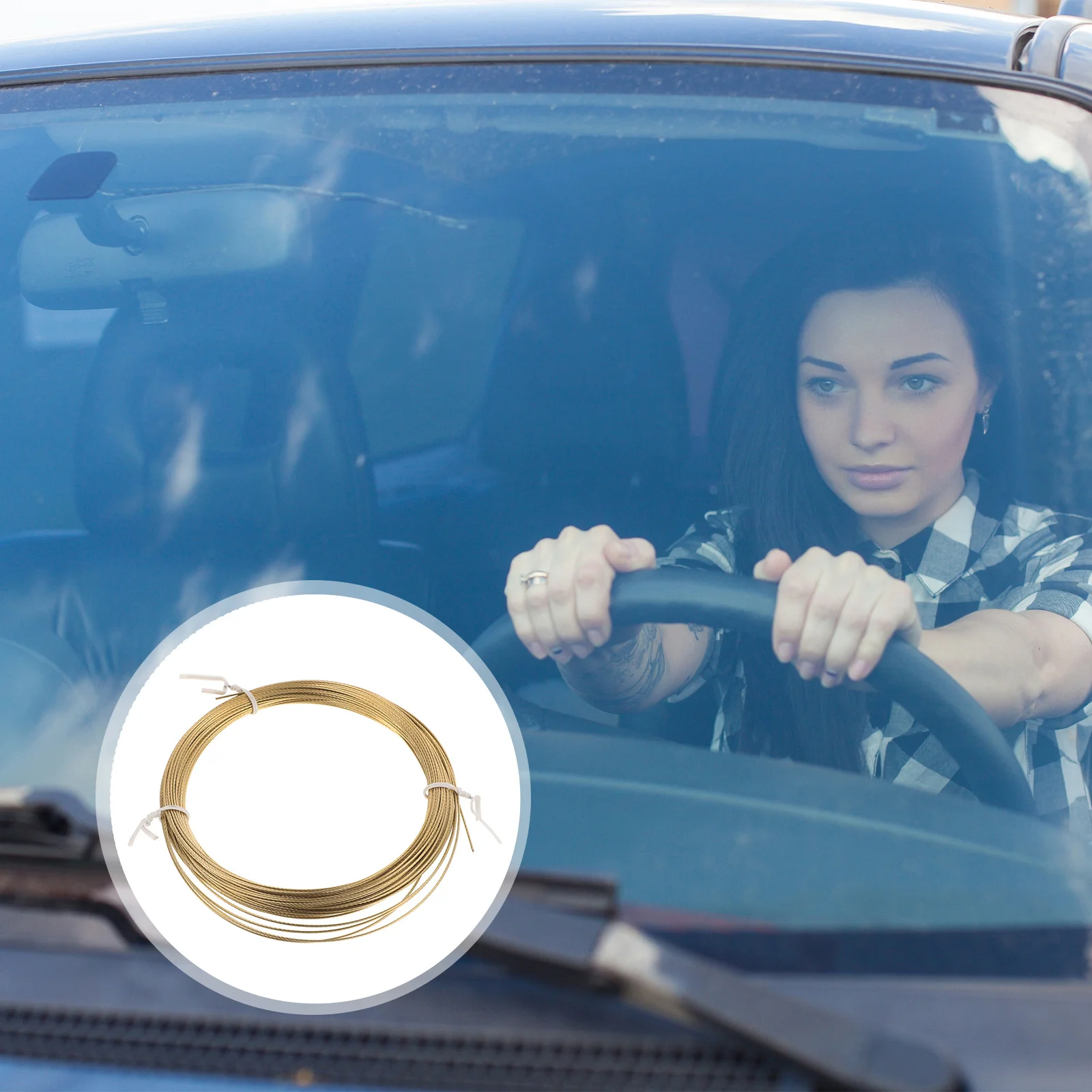 

1 Roll Automotive Windshield Cutting Wire 20M 7-Strand Steel Glass Removal Tool Fast Efficient Car Windscreen Disassembly