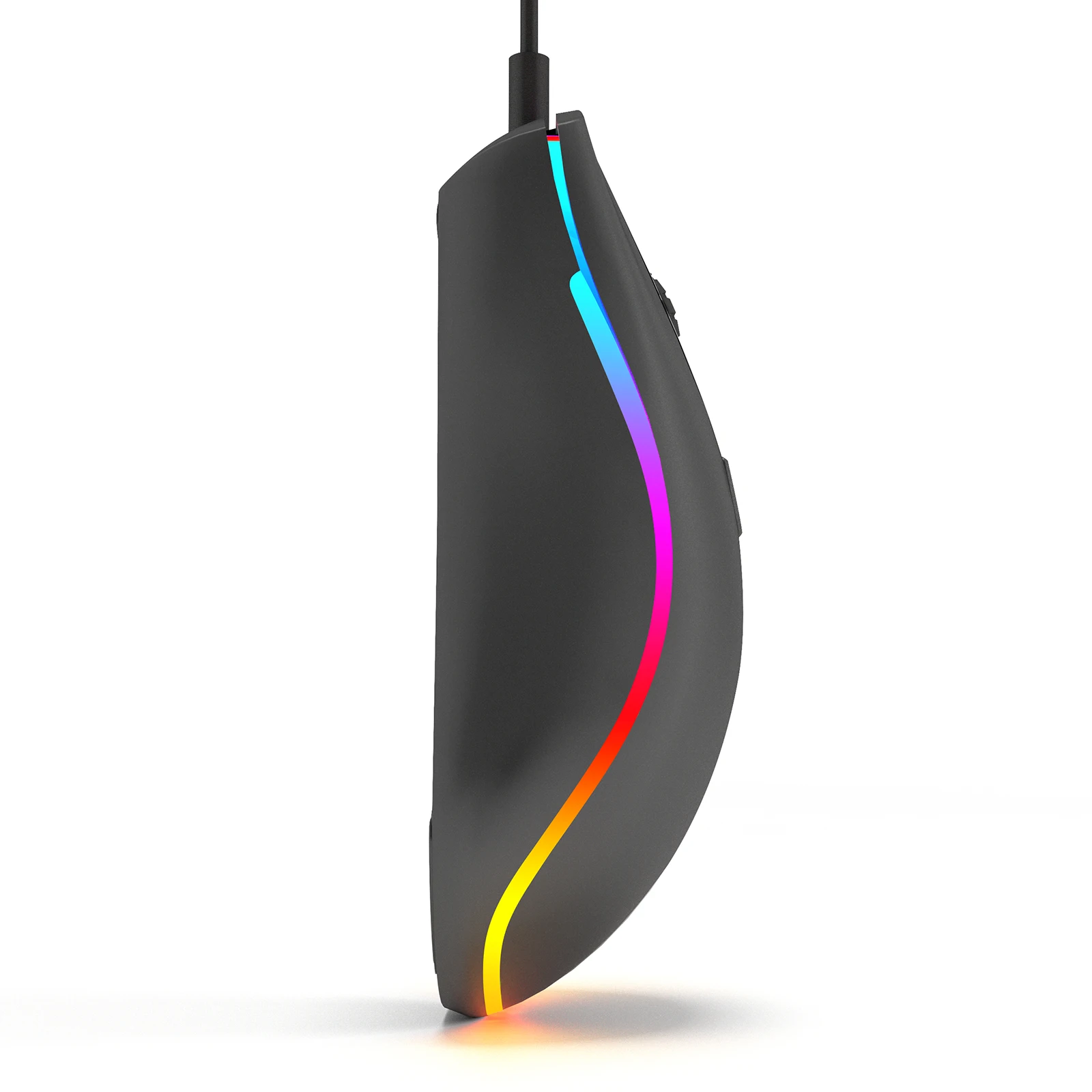 BAJEAL D1 Souris de jeu 4D filaire – Conception ergonomique, éclairage RVB et poignée antidérapante pour PC/ordinateur portable Esports