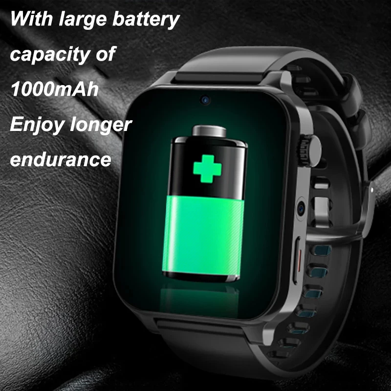 Luxury RAM 4GB ROM 64GB 1.99 Inch 4G Call Smart Watch GPS Wifi Dual Camera Heartrate Testing Waterproof Sports Men Smartwatch