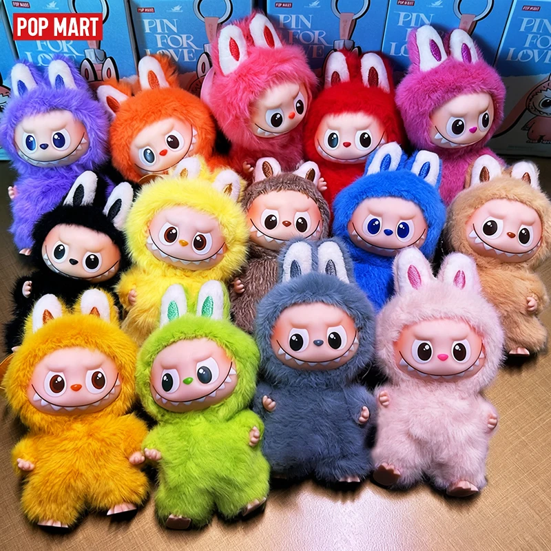 

POP MART Labubu The Monsters Heart Secret Series - слепая коробка клея-эластичный плюшевый кулон, коллекция экшн-фигурок, подарок