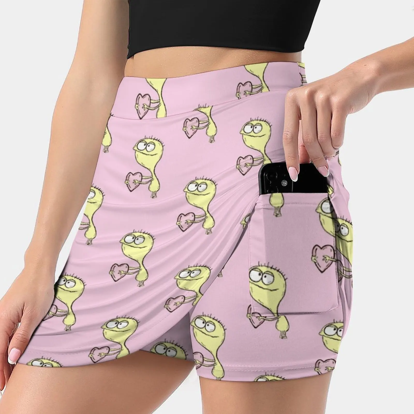 Cheese With Heart | Foster'S Home For Imaginary Friends Women's skirt With Hide Pocket Tennis Skirt Golf Skirts Badminton