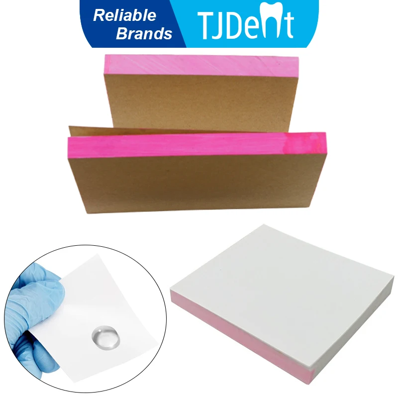 TJDent 50 Sheets/Pad Disposable Mixing Paper White Thickening Cementing Paper Lab Denture Laboratory Cement Powder Mixing Paper